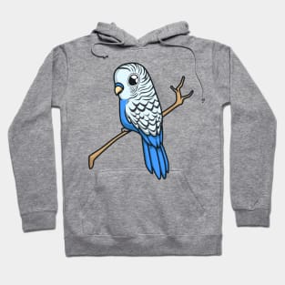 Kawaii blue budgie Hoodie